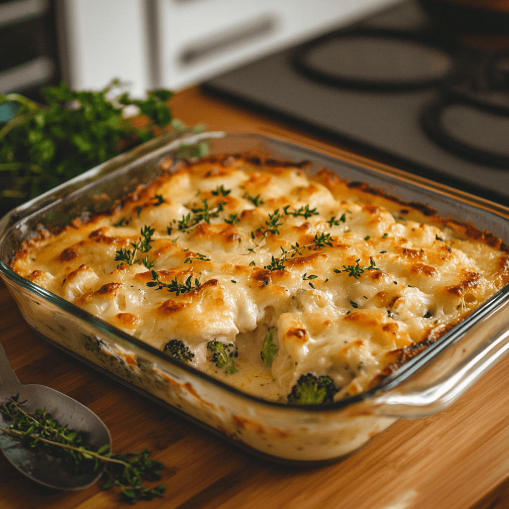 Chicken Broccoli Alfredo Bake