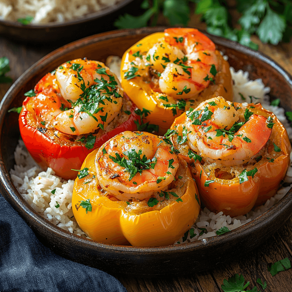Shrimp Stuffed Bell Peppers