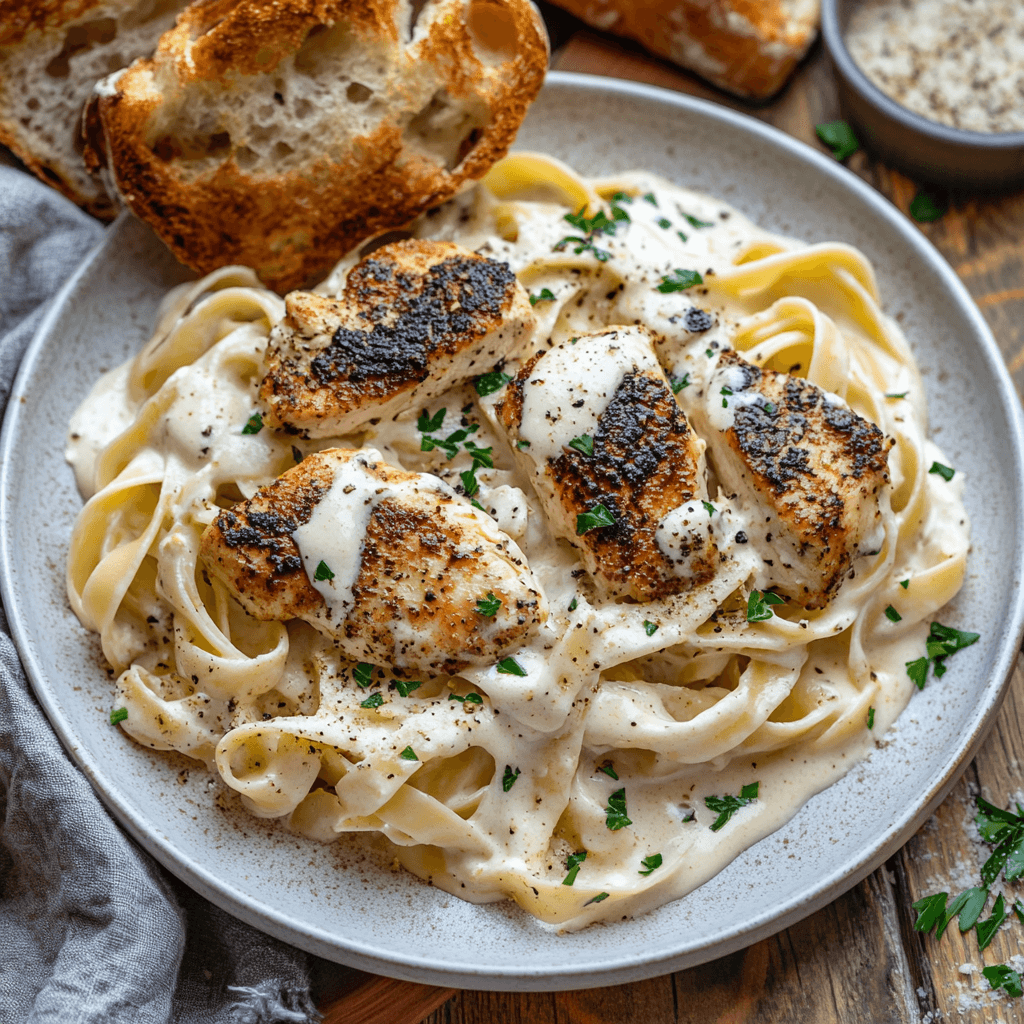 Blackened Chicken Alfredo